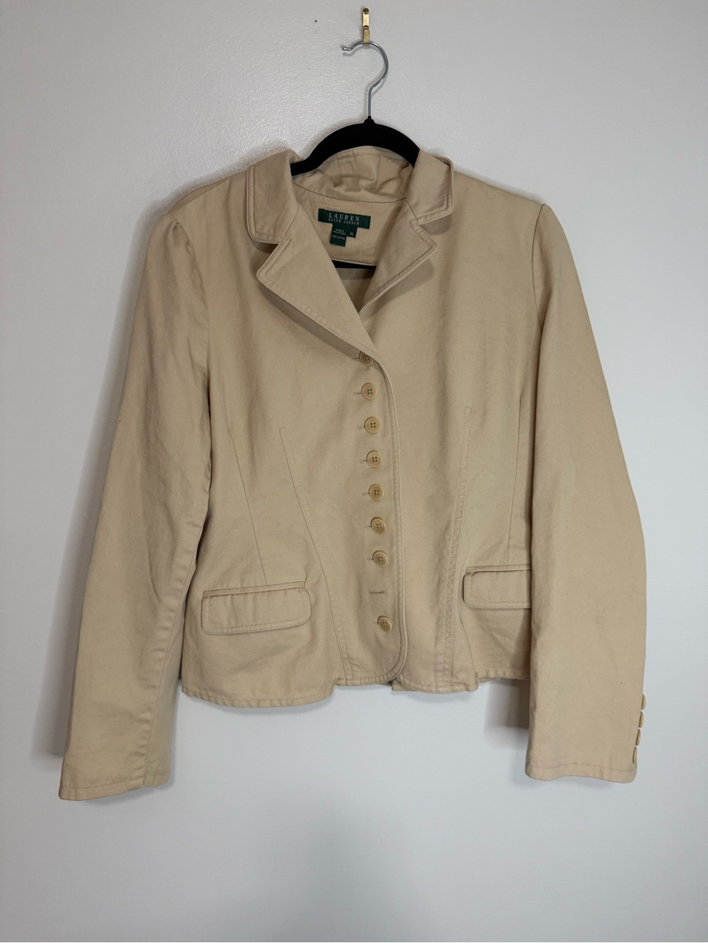 Ralph Lauren light tan Button-Front Blazer Jacket in size XL